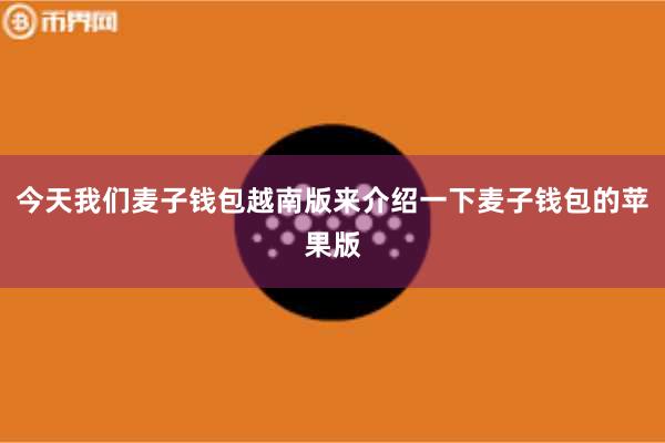 今天我们麦子钱包越南版来介绍一下麦子钱包的苹果版