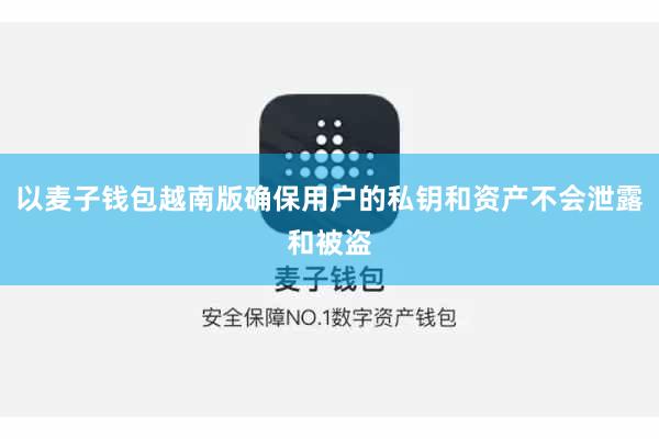 以麦子钱包越南版确保用户的私钥和资产不会泄露和被盗