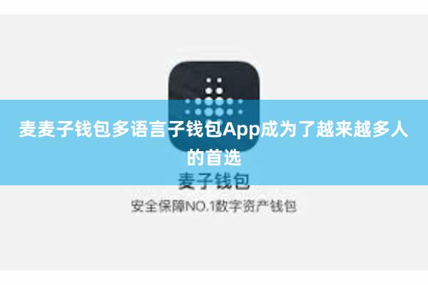 麦麦子钱包多语言子钱包App成为了越来越多人的首选
