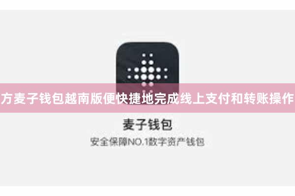 方麦子钱包越南版便快捷地完成线上支付和转账操作