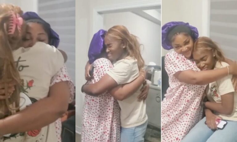 Mercy Aigbe Breaks Down In Tears As She Reunites With Her Daughter, Michelle