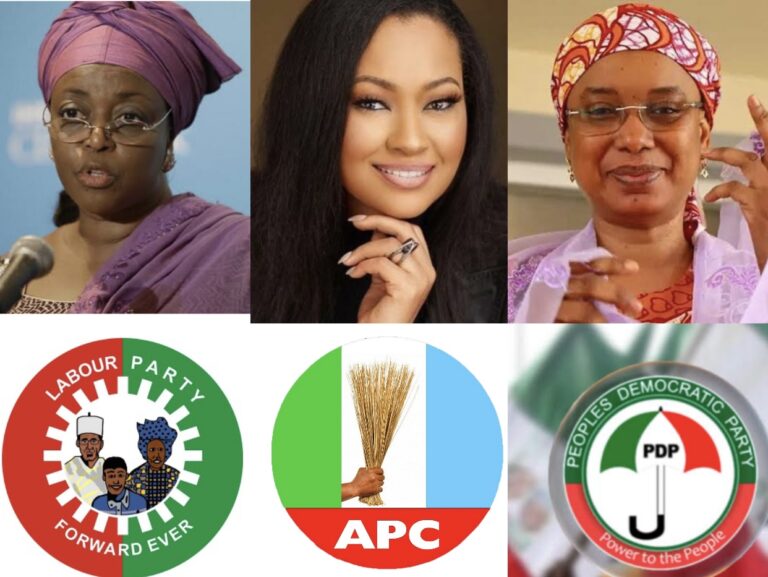 FEMALE POLITICIANS & APC, PDP, LP LOGOS