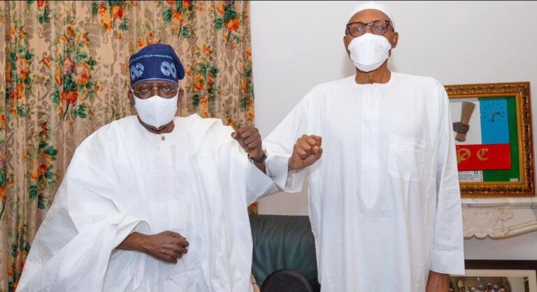 President Muhammadu Buhari and Bola Tinubu (Credit: Femi Adesina)