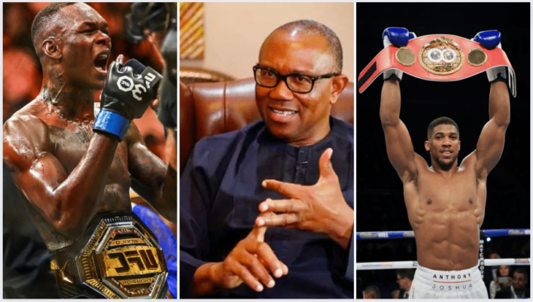 'Nigeria's Morning Will Come' - Peter Obi Celebrates Anthony Joshua, Israel Adesanya