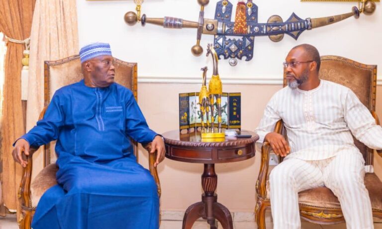 Atiku Visits Osita Chidoka Over Mother's Demise [Photos]