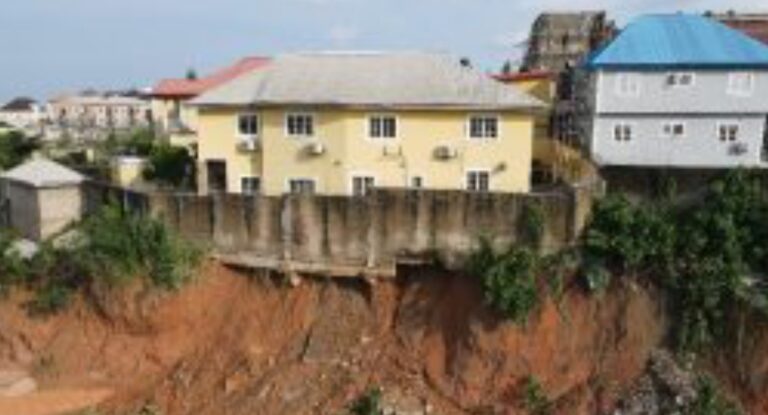 Erosion at Magodo Estate