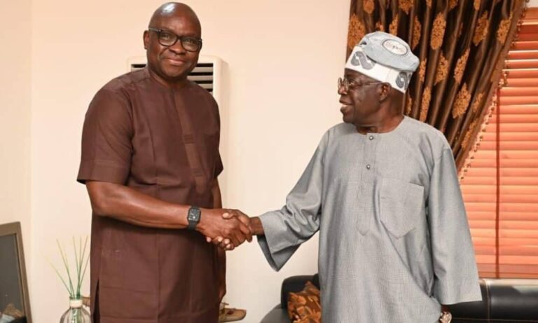 Fayose Visits President-Elect, Tinubu (Photos)