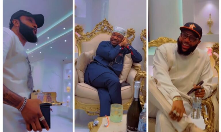 KCee, EMoney Gift Bundles Of Cash To MC Oluomo