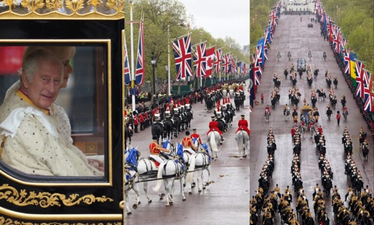 King Charles III, Queen Camilla Arrive Westminster Abbey For Coronation Service