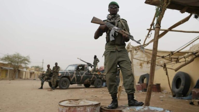 Malian troops in action