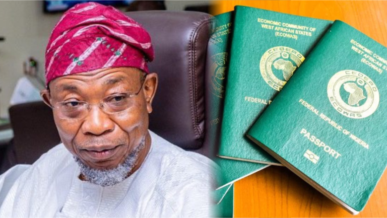 Minister of Interior Rauf Aregbesola and Nigerian International Passport