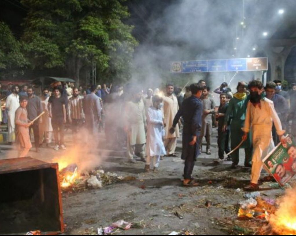 KHAN SUPPORTERS PROTESTING