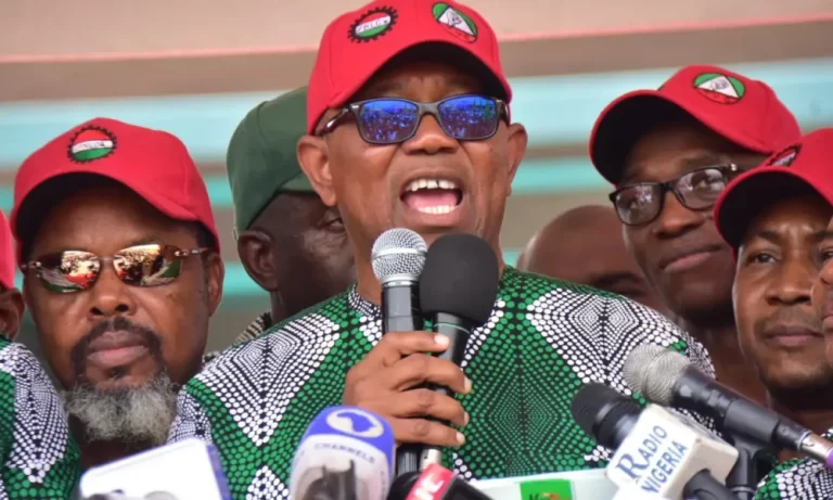 Photos Of Peter Obi At May Day Rally In Abuja