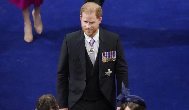 Prince Harry at King Charles' coronation