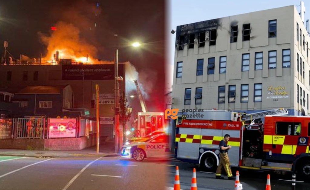 Fire at a four-storey hostel in New Zealand