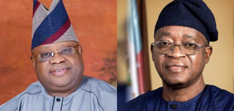 Ademola Adeleke and Gboyega Oyetola