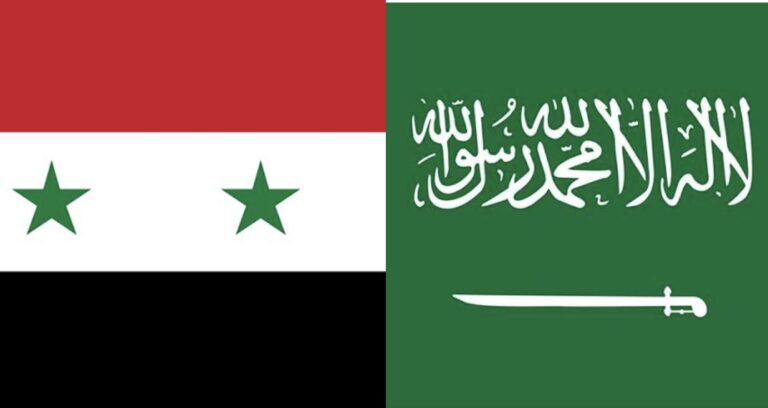 Syria and Saudi flags