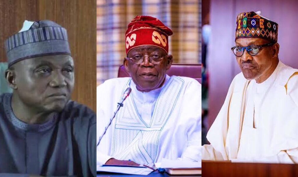 Garba Shehu, Bola Tinubu and Buhari