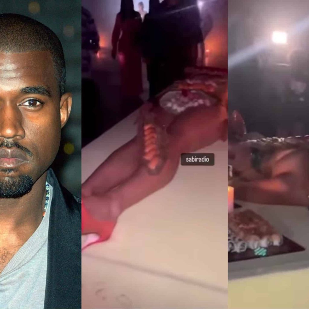 Kanye West Celebrates 46th Birthday Eating Sushi Off Naked Woman (Video)