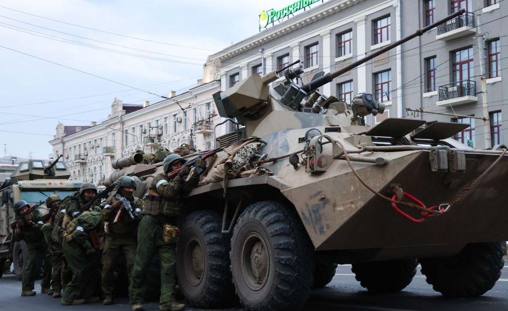 Wagner Group fighters in Rostov, Russia