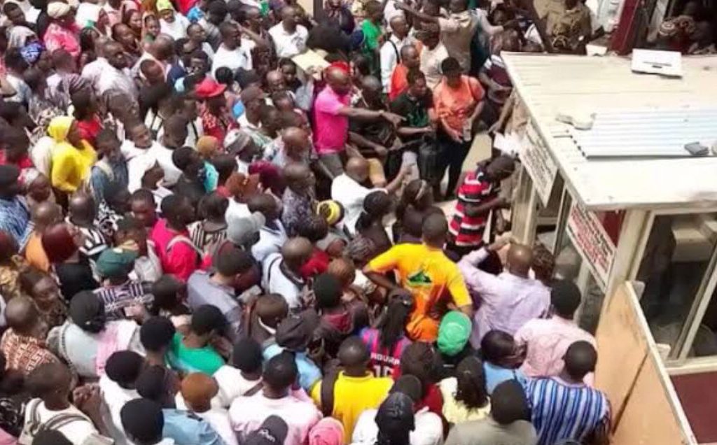 CROWD AT PASSPORT OFFICE