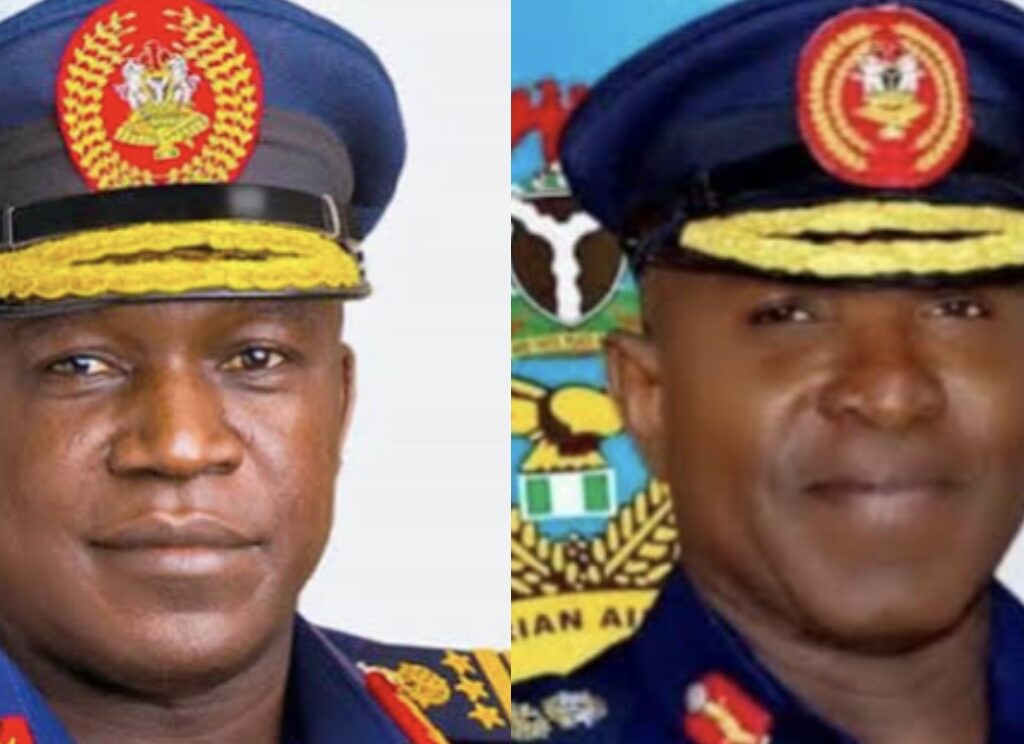 Air Vice Marshal Hassan Abubakar and Oladayo Amao