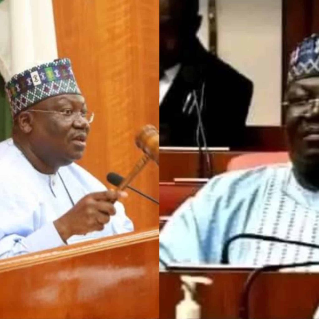 Nigerians React To Photos Of Ex Senate President, Ahmed Lawan Sitting At The Back In The Senate Chambers