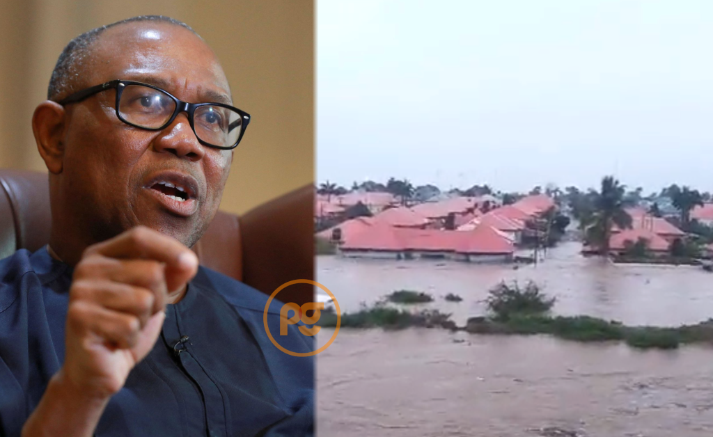 Peter Obi and flooded Trademore Estate