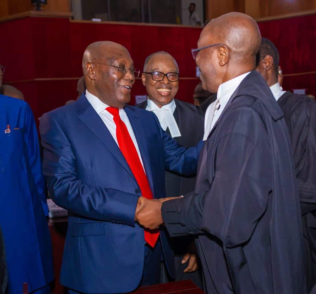 Photos Of Atiku At Presidential Election Tribunal Emerges