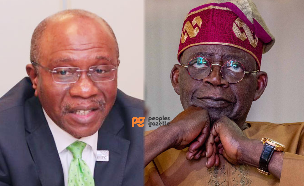 Godwin Emefiele and President Bola Tinubu