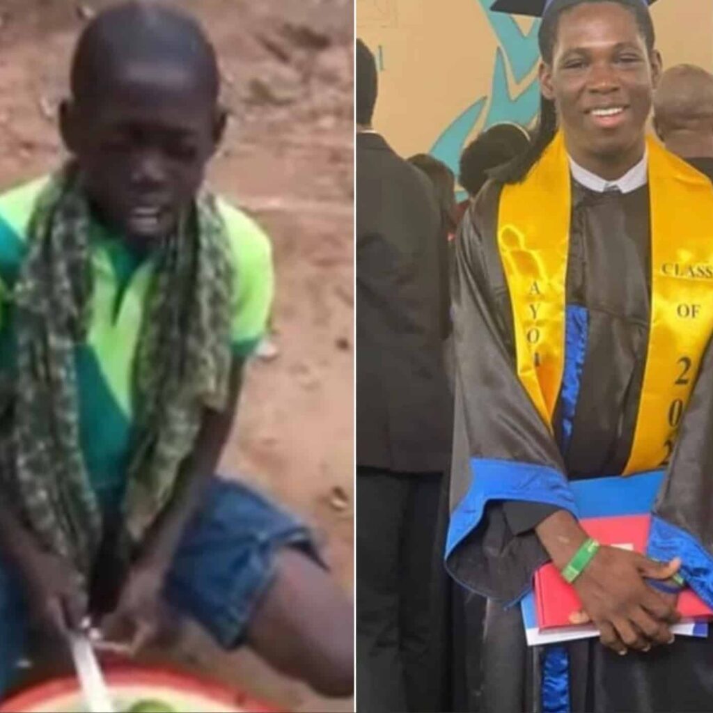 Talented Orange Hawker Who Went Viral Graduates From High School (Photos)