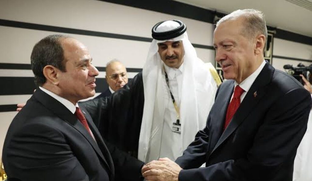 President Abdel-Fattah al-Sissi and President Recep Tayyip Erdoğan (Credit: Bloomberg)