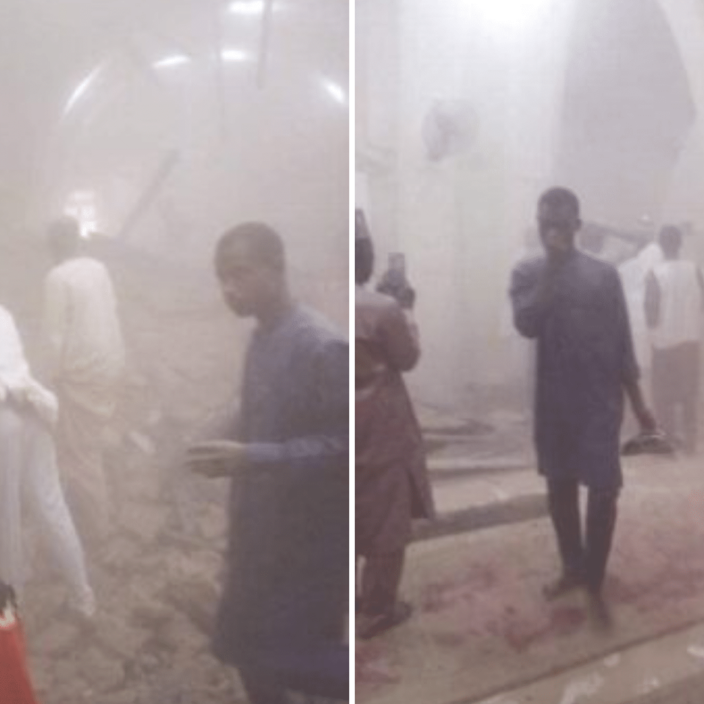 BREAKING: Four Die As Zaria Central Mosque Collapses On Worshipers,