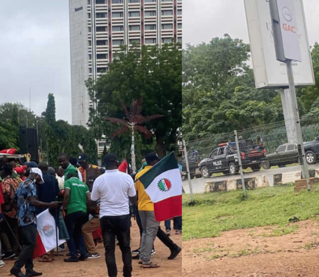 Heavy Security As NLC Protests Against President Tinubu’s 'Anti-Poor Policies' In Abuja (Photos)