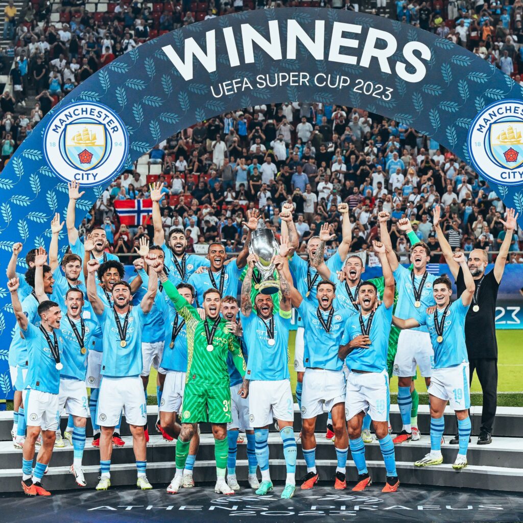 Manchester City Beat Sevilla Via Penalties To Win First UEFA Super Cup