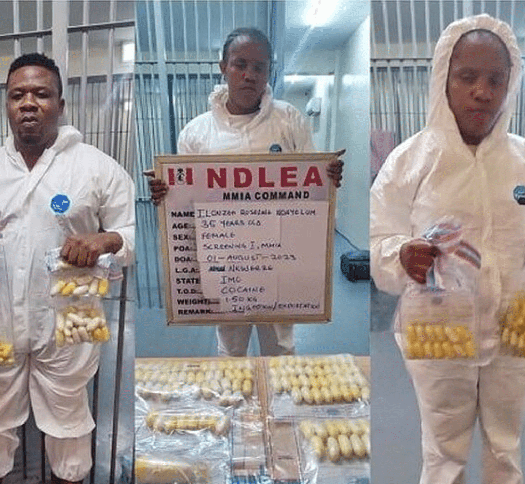 NDLEA Nabs ‘Couple’ Who Excretes 184 Wraps Of Cocaine After Arrest At Lagos Airport