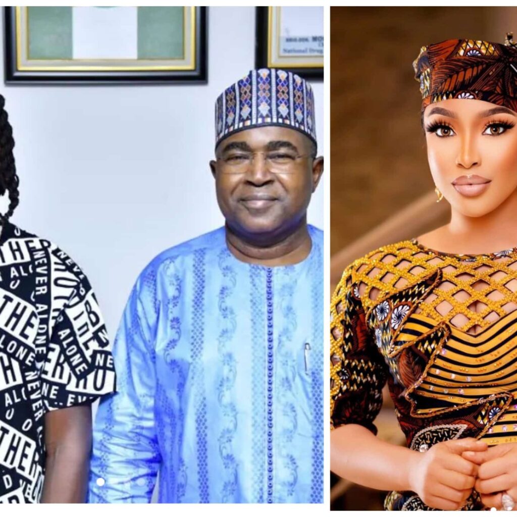 Actress Tonto Dikeh and Naira Marley