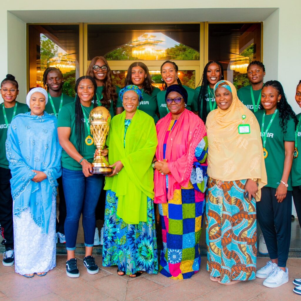 Remi Tinubu Hosts D’Tigress In Aso Rock After Historic Afrobasket Title (Photos)