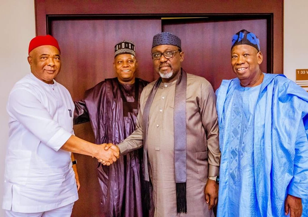 Shettima, Ganduje Meet Uzodinma, Okorocha Ahead Of Imo Guber (Photos)