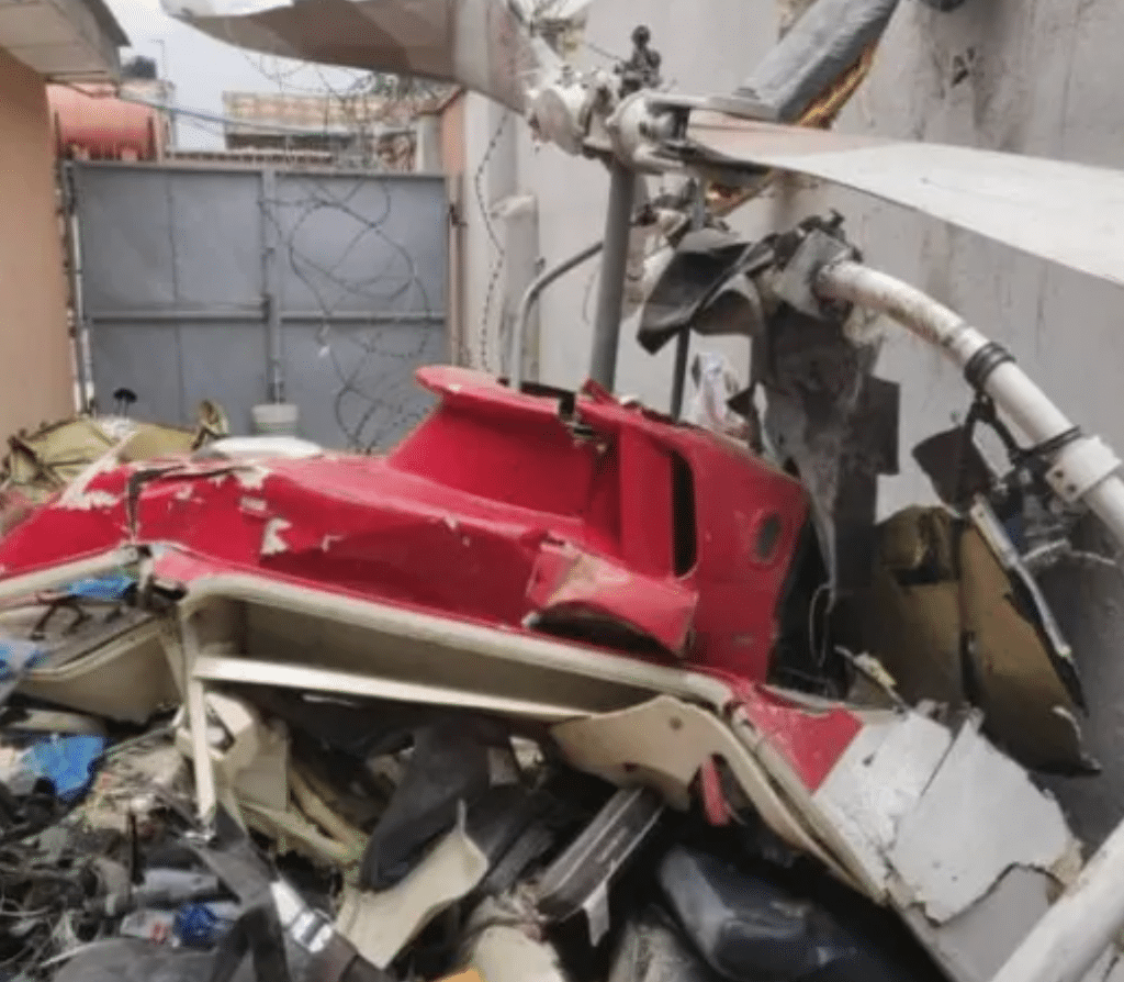 Watch Moment Helicopter Crashed In Lagos, Nigerians React