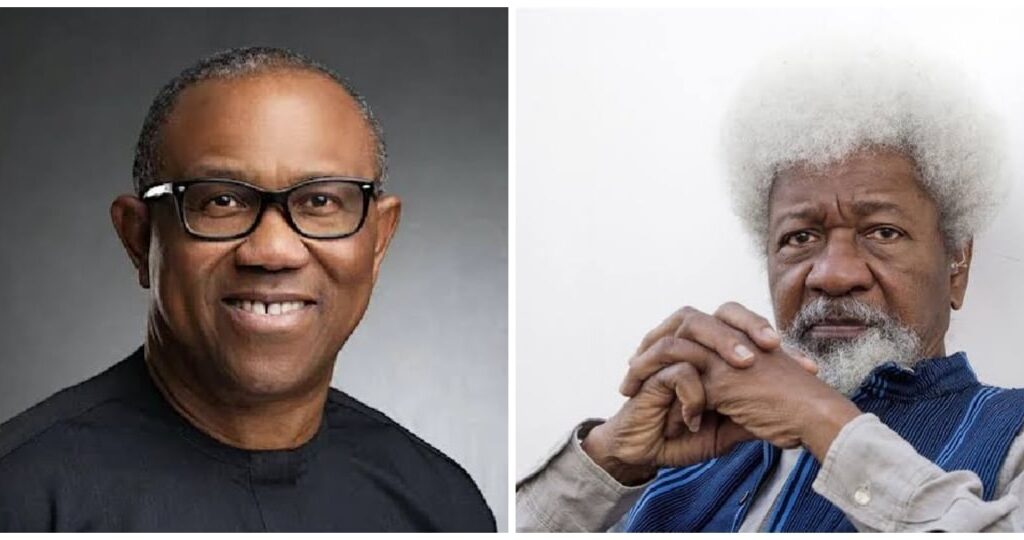 Again Wole Soyinka Claims Peter Obi, Atiku Did Not Win 2023 Presidential Election