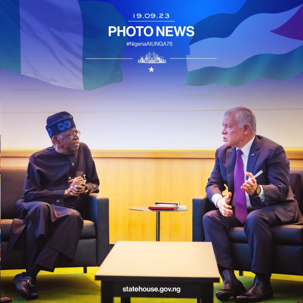 Tinubu Meets King Of Jordan In New York [Photos]