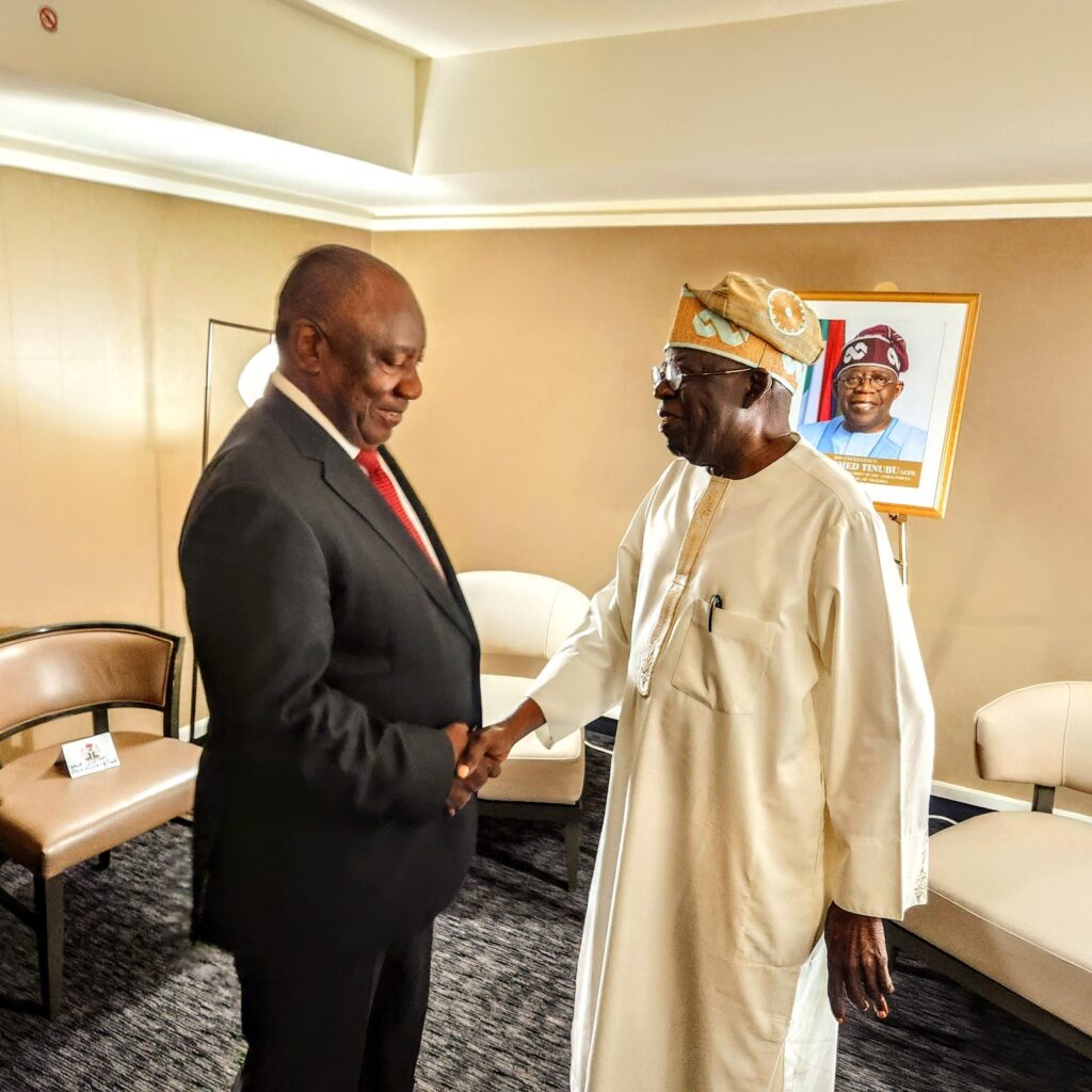 Tinubu Meets President Cyril Ramaphosa Of South Africa In New York