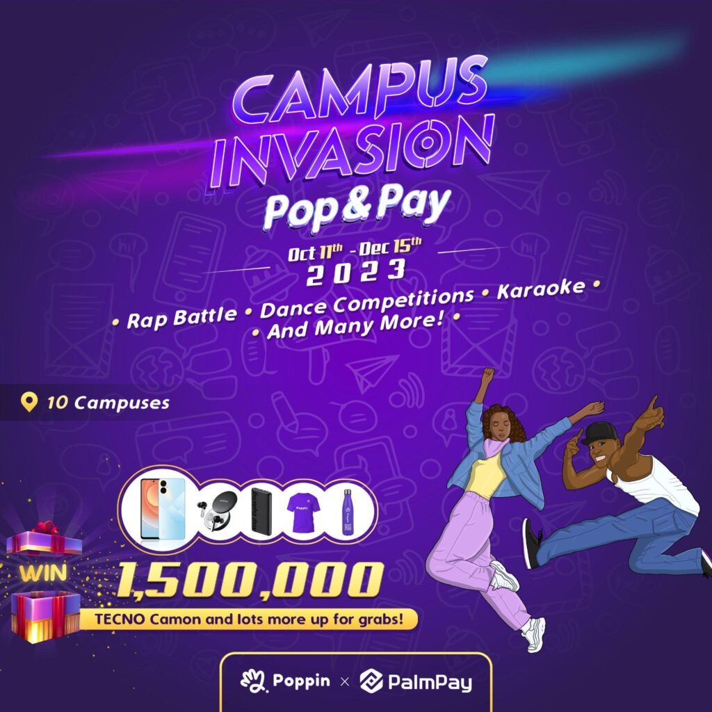 PalmPay, Poppin unveil "Pop&Pay" campus tour across 10 Nigerian universities