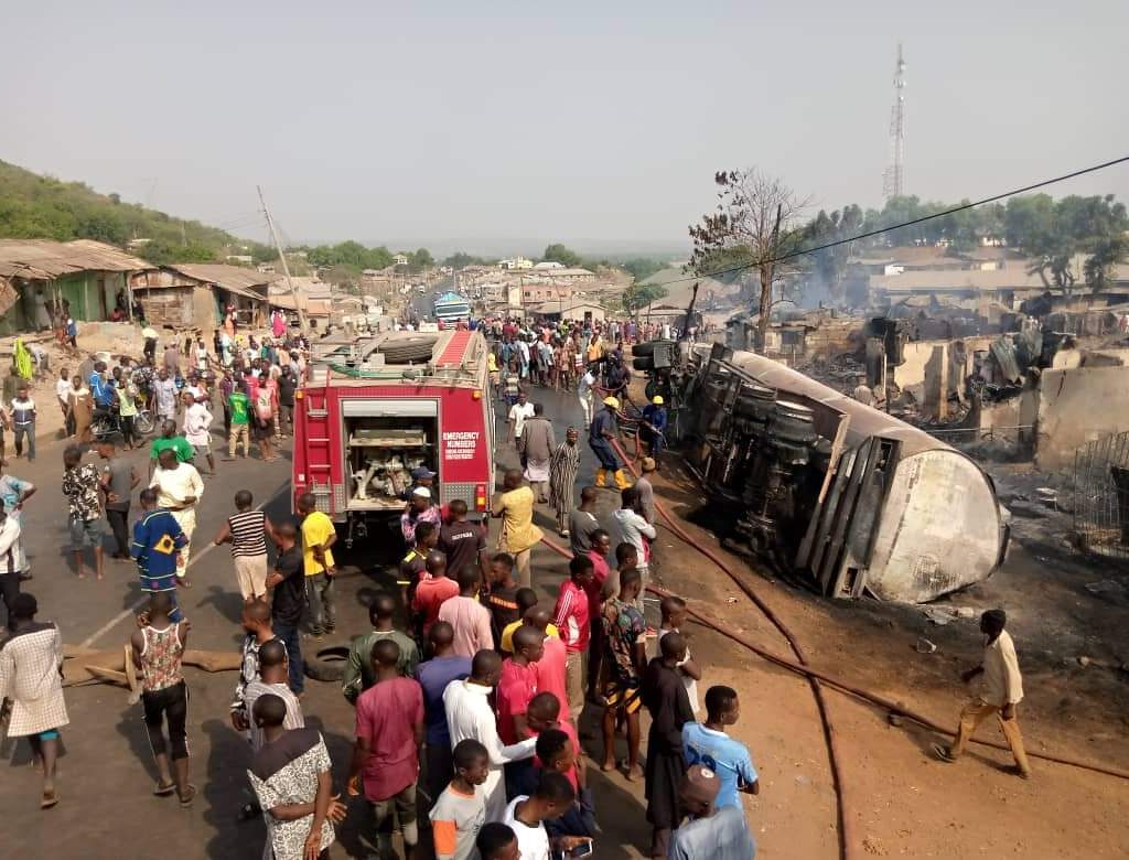 Several persons trapped as tankers burst into flames in Lagos