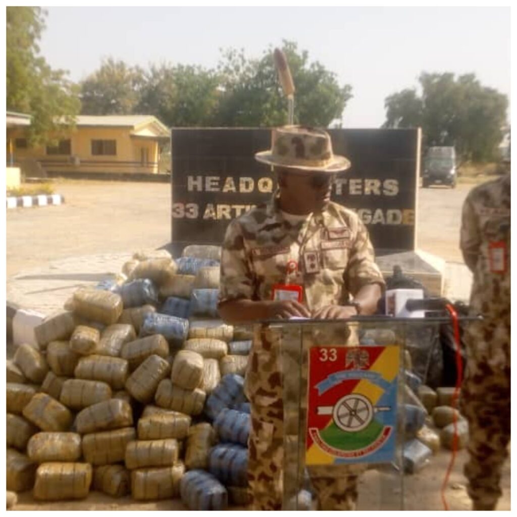 Troops nab suspected drug peddlers in Bauchi, intercept 512 parcels of Indian hemp