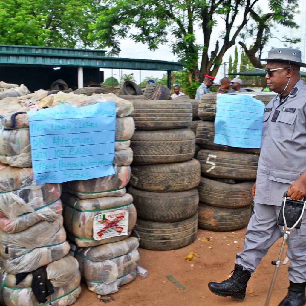 Customs seizes 4,600 bags of rice, weeds, tyres, cars in Ogun [PHOTOS]