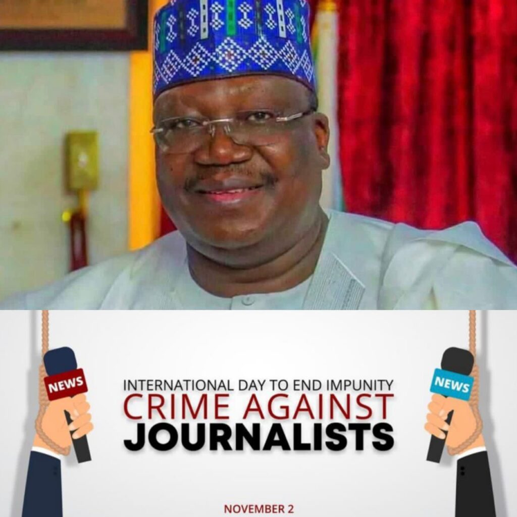 Impunity against journalists, threat to democracy - Former Senate President, Lawan
