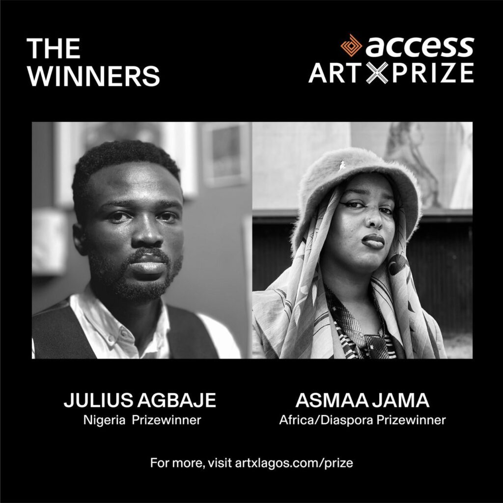 Julius Agbaje, Asmaa Jama emerge winners of the 2023 Access Art X Prize