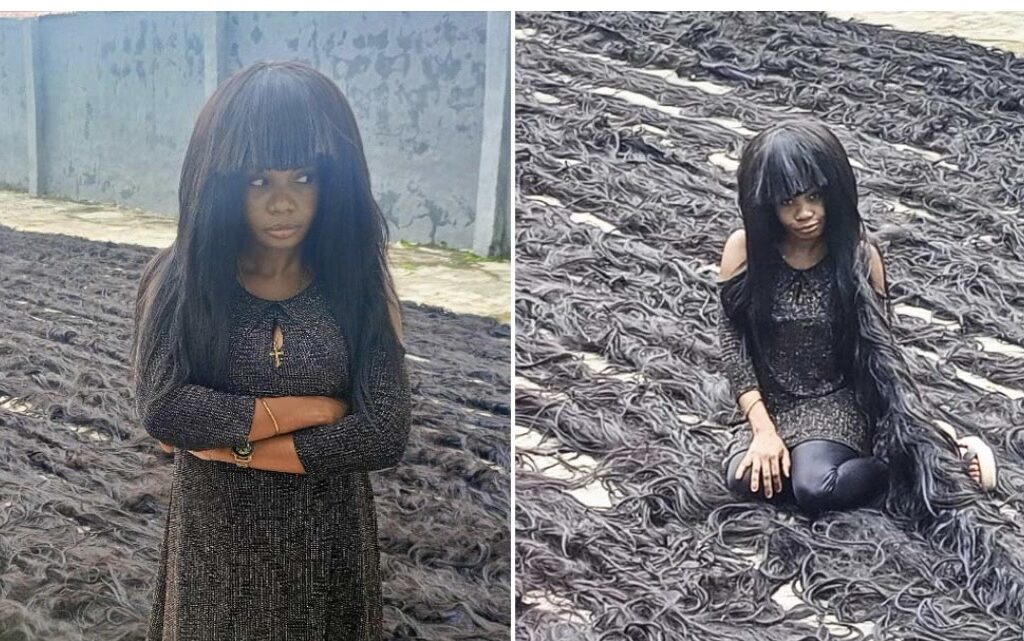 Nigerian woman breaks Guinness World Record for longest handmade wig